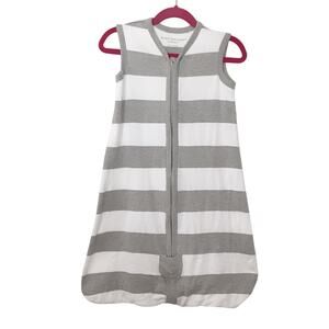 Burts Bees Baby Beekeeper Sleep Sack Baby Small 0-6mo Gray Stripe Gender Neutral